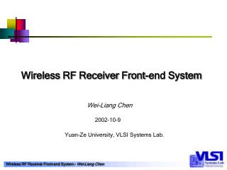 Wireless RF Receiver Front-end System