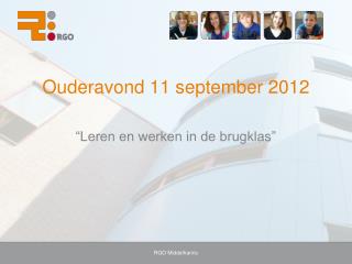 Ouderavond 11 september 2012
