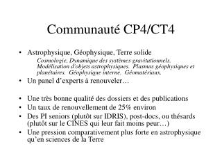 Communauté CP4/CT4
