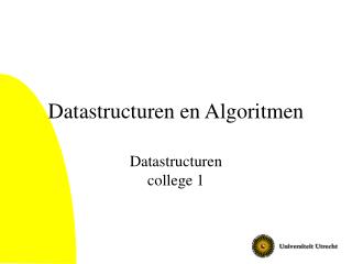 Datastructuren en Algoritmen