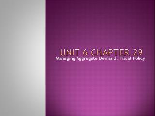 Unit 6 Chapter 29