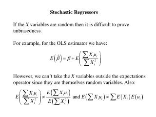 Stochastic Regressors