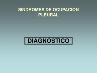 SINDROMES DE OCUPACION PLEURAL
