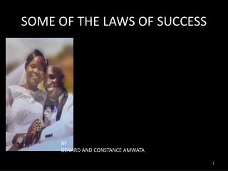 SOME OF THE LAWS OF SUCCESS
