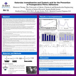 Ketorolac tromethamine and Zosteric acid for the Prevention of Postoperative Pelvic Adhesions