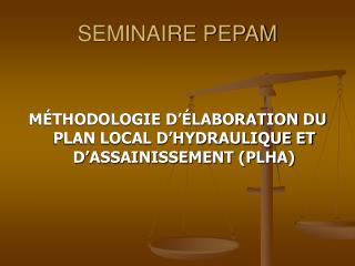 SEMINAIRE PEPAM