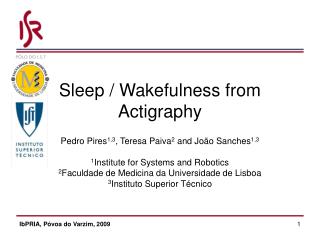 Sleep / Wakefulness from Actigraphy