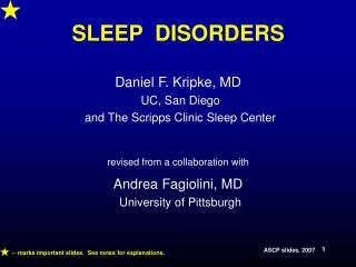 SLEEP DISORDERS