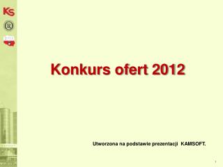 Konkurs ofert 2012