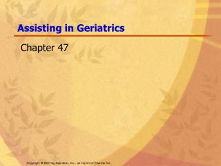 Assisting in Geriatrics
