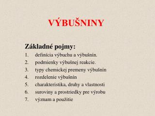 VÝBUŠNINY