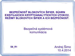 Bezpečná systémová komunikácia
