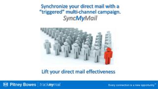 Synchronize your direct mail with a “triggered” multi-channel campaign. Sync My Mail