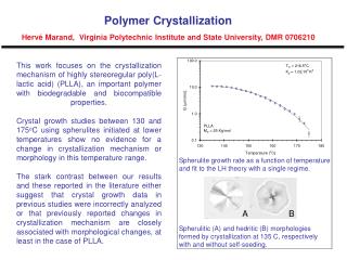 Spherulite growth rate as a function of temperature and fit to the LH theory with a single regime.