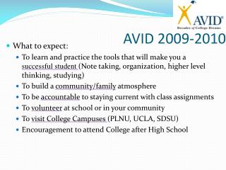 AVID 2009-2010