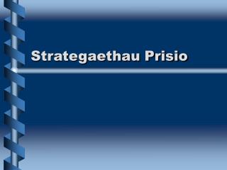 Strategaethau Prisio