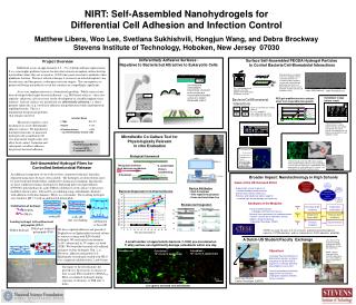 NIRT: Self-Assembled Nanohydrogels for Differential Cell Adhesion and Infection Control