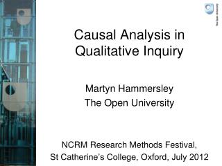 Causal Analysis in Qualitative Inquiry