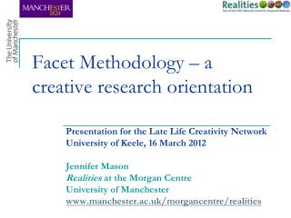 Facet Methodology – a creative research orientation