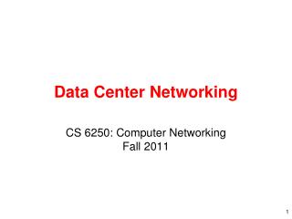 Data Center Networking