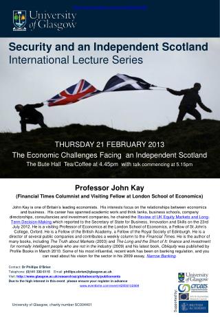 Security and an Independent Scotland International Lecture Series