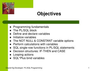 Objectives