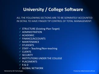 University / College Software