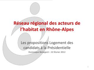 Réseau régional des acteurs de l’habitat en Rhône-Alpes