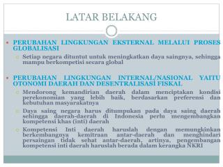 LATAR BELAKANG
