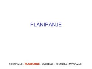 PLANIRANJE