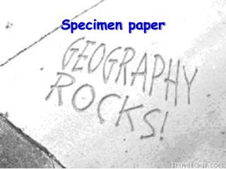 Specimen paper