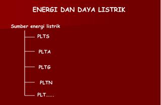 ENERGI DAN DAYA LISTRIK