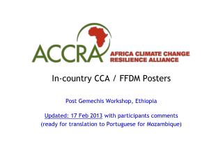 In-country CCA / FFDM Posters