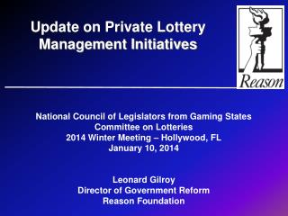 National Council of Legislators from Gaming States Committee on Lotteries