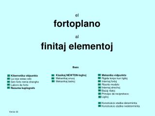 el fortoplano al finitaj elementoj