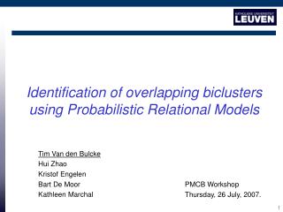 Identification of overlapping biclusters using Probabilistic Relational Models