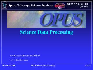 Science Data Processing