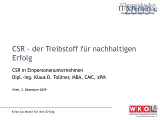 CSR - der Treibstoff für nachhaltigen Erfolg