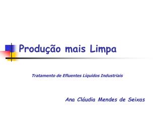 Produção mais Limpa