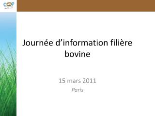 Journée d’information filière bovine