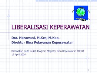 LIBERALISASI KEPERAWATAN