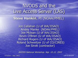 NVODS and the Live Access Server (LAS)