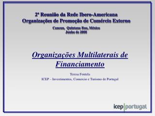 Organizações Multilaterais de Financiamento Teresa Fontela