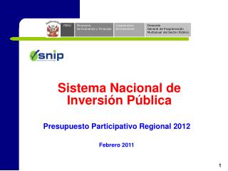 Sistema Nacional de Inversión Pública