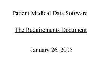 Patient Medical Data Software