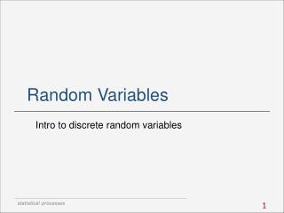 Random Variables