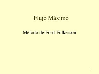 Flujo Máximo