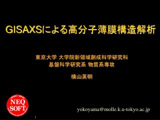 GISAXS による高分子薄膜構造解析