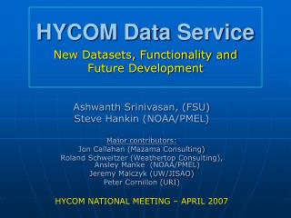 HYCOM Data Service