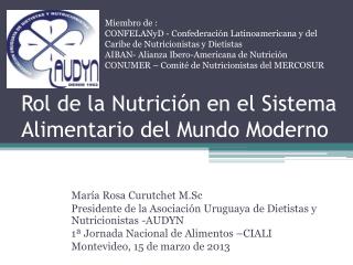 Rol de la Nutrición en el Sistema Alimentario del Mundo Moderno